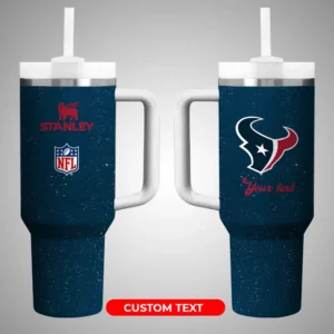 Personalized NFL Tumbler with Handle & Straw - Custom Team Logo & Text