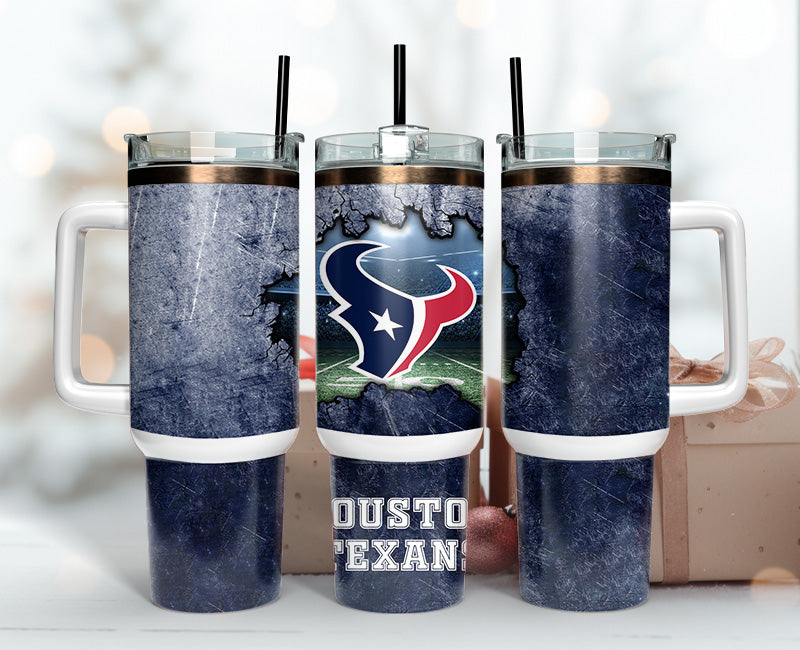 Houston Texans Insulated Travel Mug - Keep Drinks Hot/Cold, Perfect for Fans