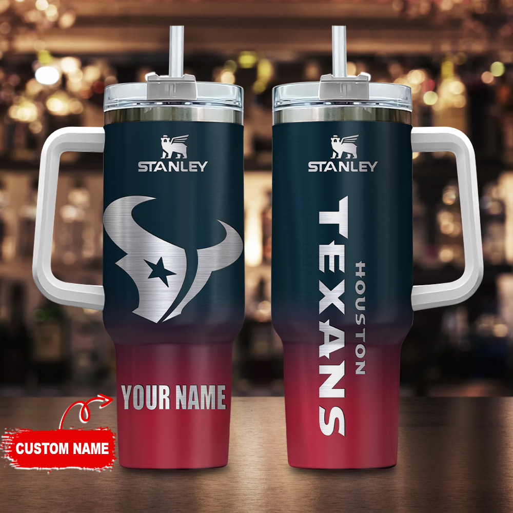 Customizable Houston Texans Tumbler with Handle - Perfect Gift for Fans