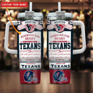 Custom Houston Texans Tumbler - Personalized Football Fan Gift