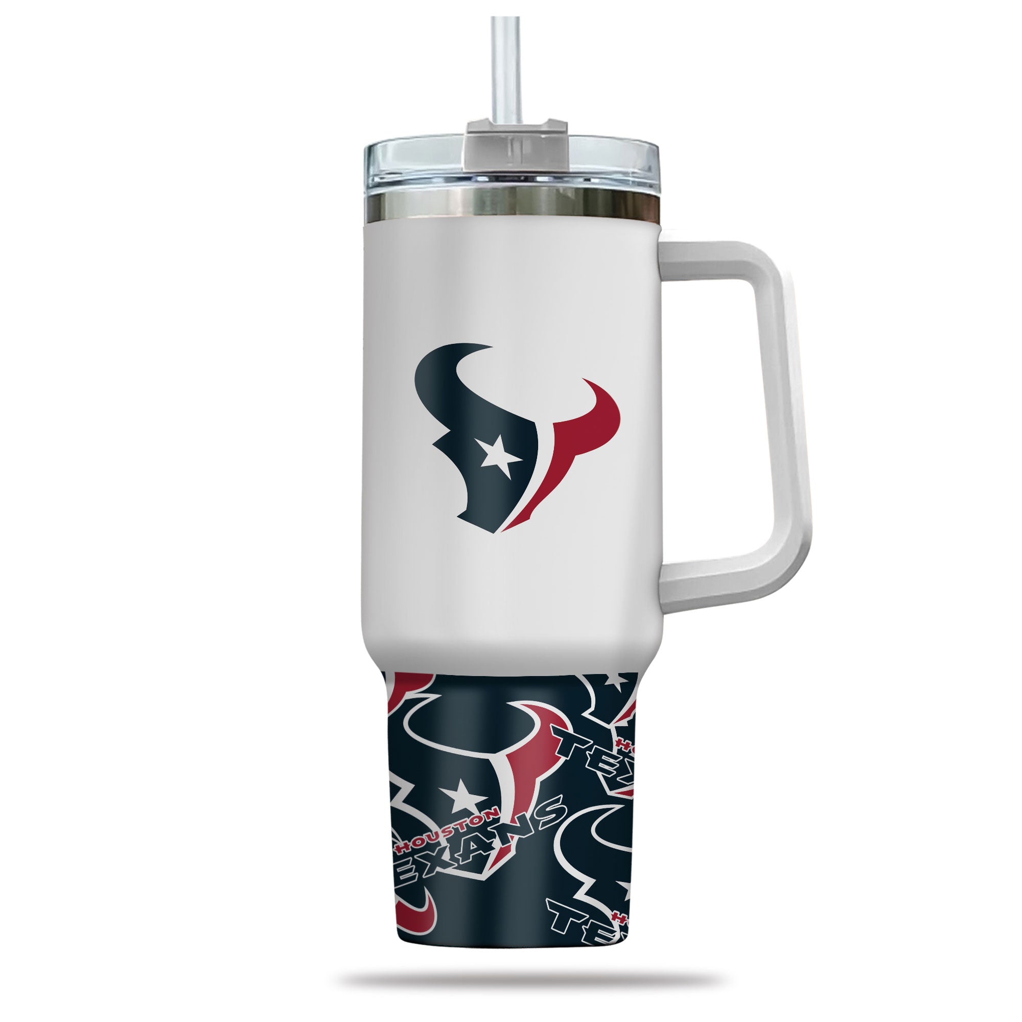 Ultimate Houston Texans Stainless Steel Travel Mug with Handle & Straw - Image 2