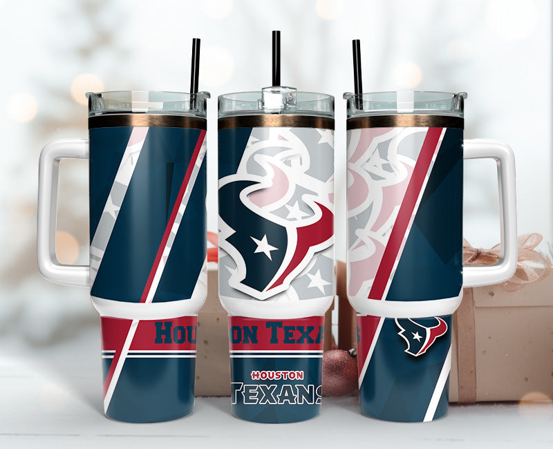 Houston Texans Insulated Tumbler with Handle - Perfect Gift for NFL Fans