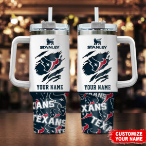 Personalized Stanley Tumbler with Handle - Custom NFL Team Design