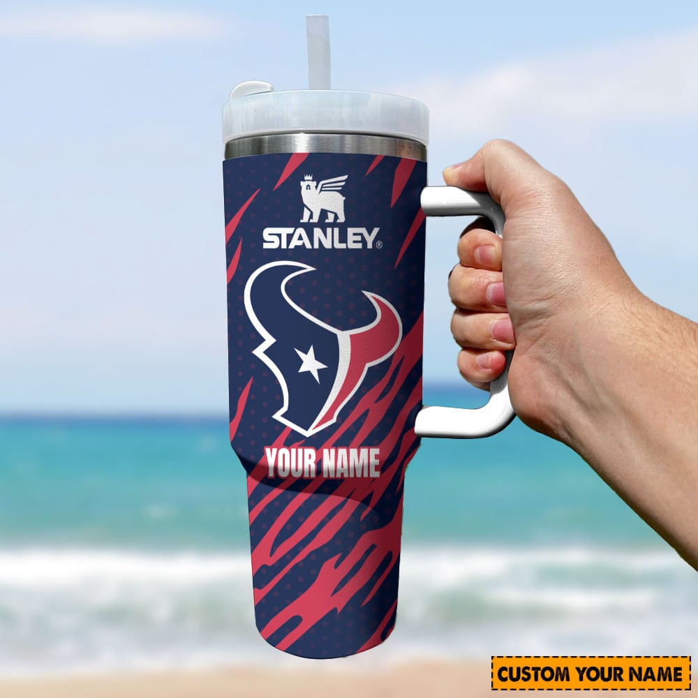 Personalized Stanley Tumbler with Handle - Custom NFL Fan Gift - Image 3