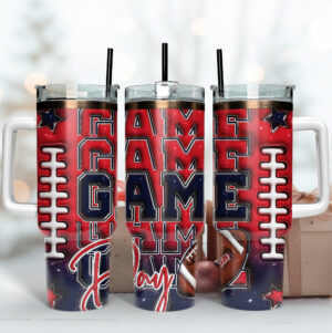 Game Day Football Tumbler Cup - Insulated Drinkware for Sports Fans