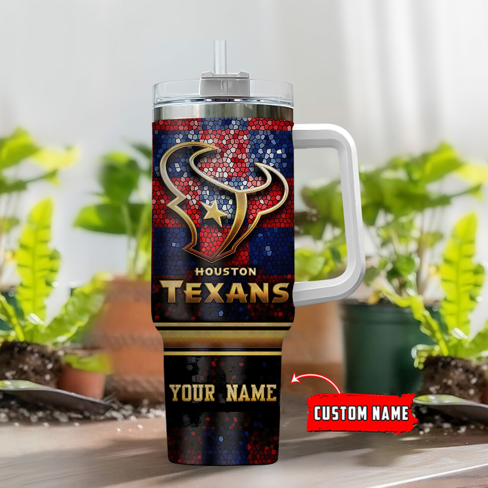 Customizable Houston Texans Tumbler with Handle - Show Your Team Spirit! - Image 2