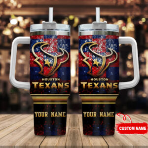 Customizable Houston Texans Tumbler with Handle - Show Your Team Spirit!
