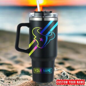 Customizable Neon Bull Tumbler with Handle - Personalize Your Drinkware