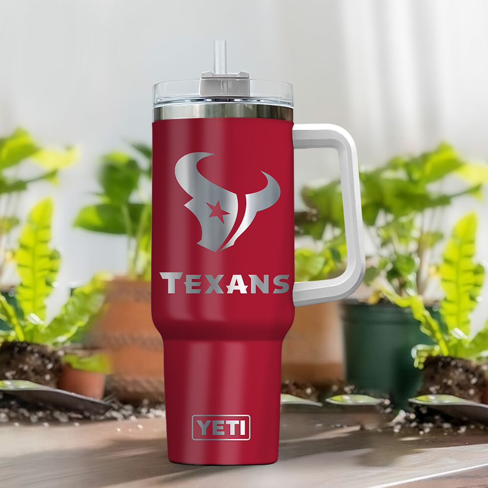 Customizable Texans YETI Tumbler with Handle - Personalized Gift for Fans - Image 2