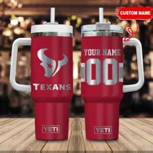 Customizable Texans YETI Tumbler with Handle - Personalized Gift for Fans