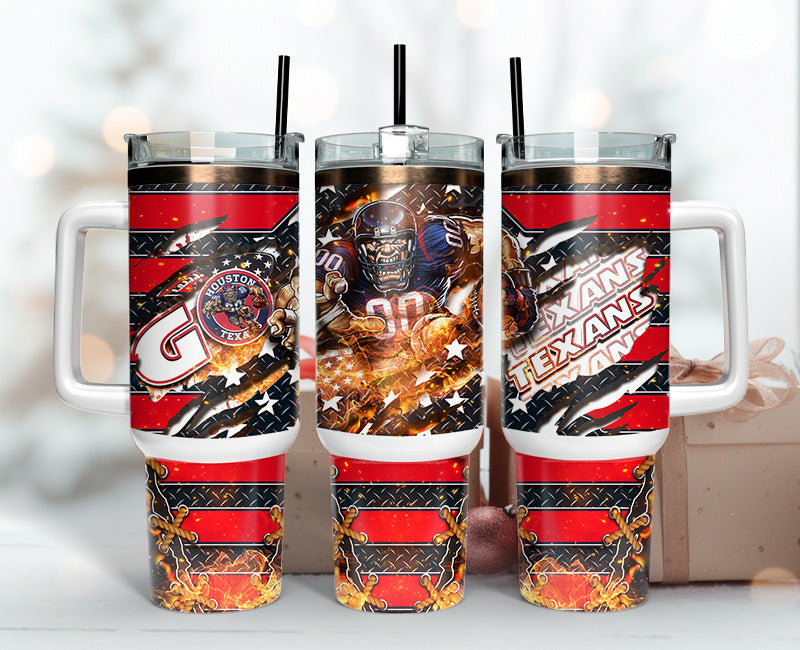 Houston Football Fan Tumbler - Insulated & Stylish Gift for Sports Enthusiasts