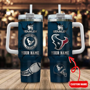 Customizable Houston Texans Tumbler with Handle - Personalize with Your Name