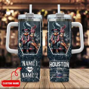 Custom Name Houston Texans Tumbler - Personalized Gift for Fans