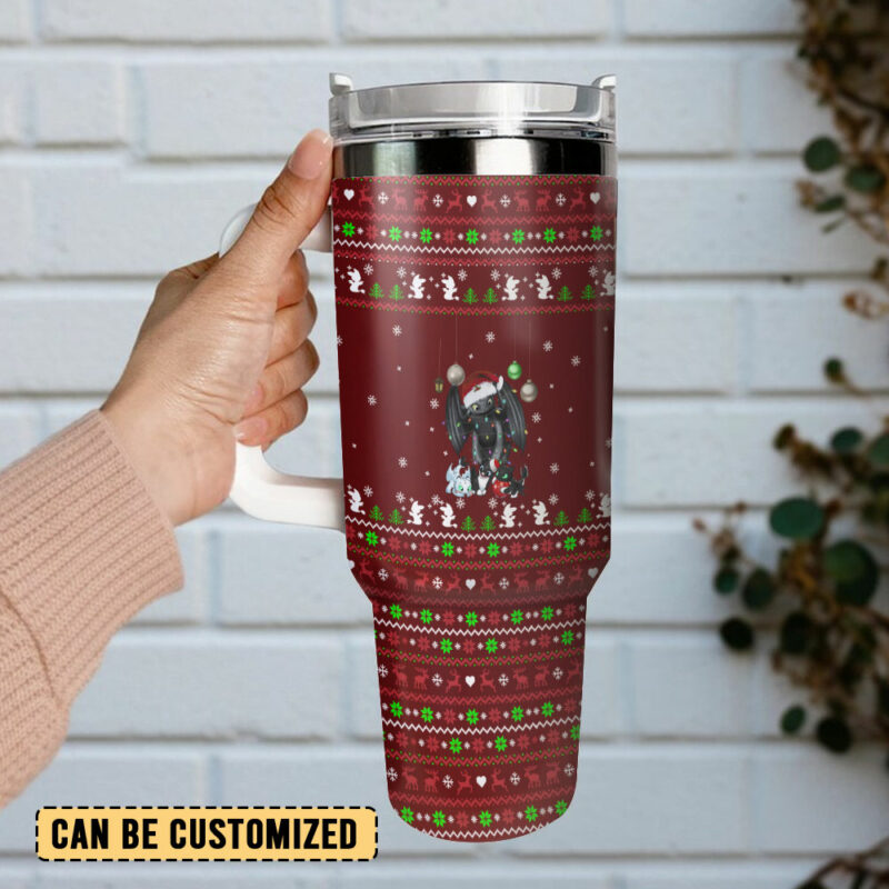How to Train Your Dragon Movies Custom Stanley Quencher 40oz Stainless Steel Tumbler With Handle - Threewoofs - Image 3