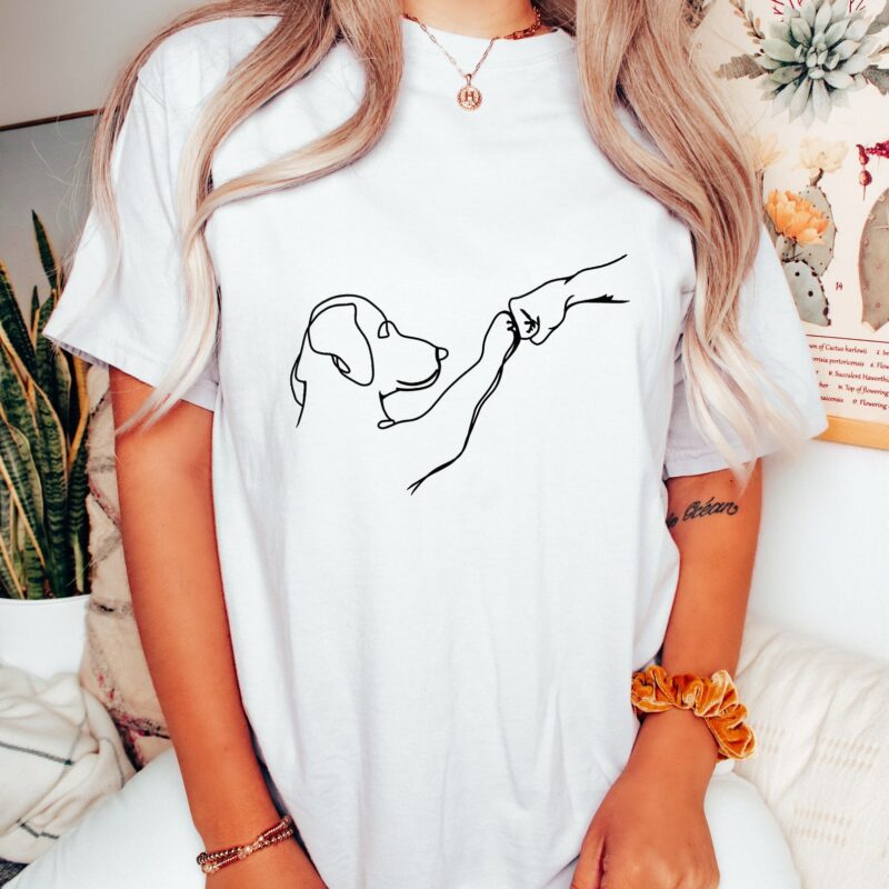 Dog Paw Animal Lover Shirt - Image 3