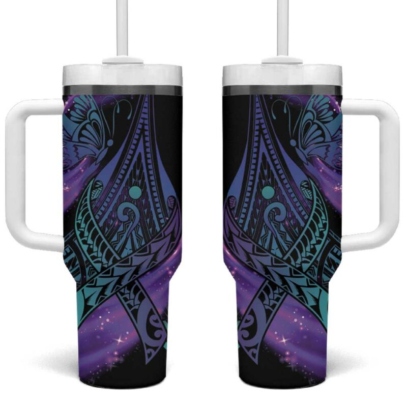 In September We Wear Teal And Purple Magic Ribbon Semicolon Custom Stanley Quencher 40oz Stainless Steel Tumbler With Handle - Threewoofs