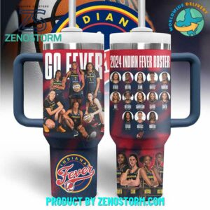Indiana Fever WNBA Custom Stanley Quencher 40oz Stainless Steel Tumbler With Handle - Threewoofs