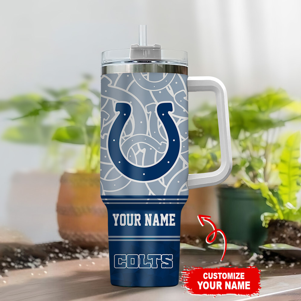 Customizable NFL Colts Tumbler Mug - Personalized Gift for Fans - Image 2