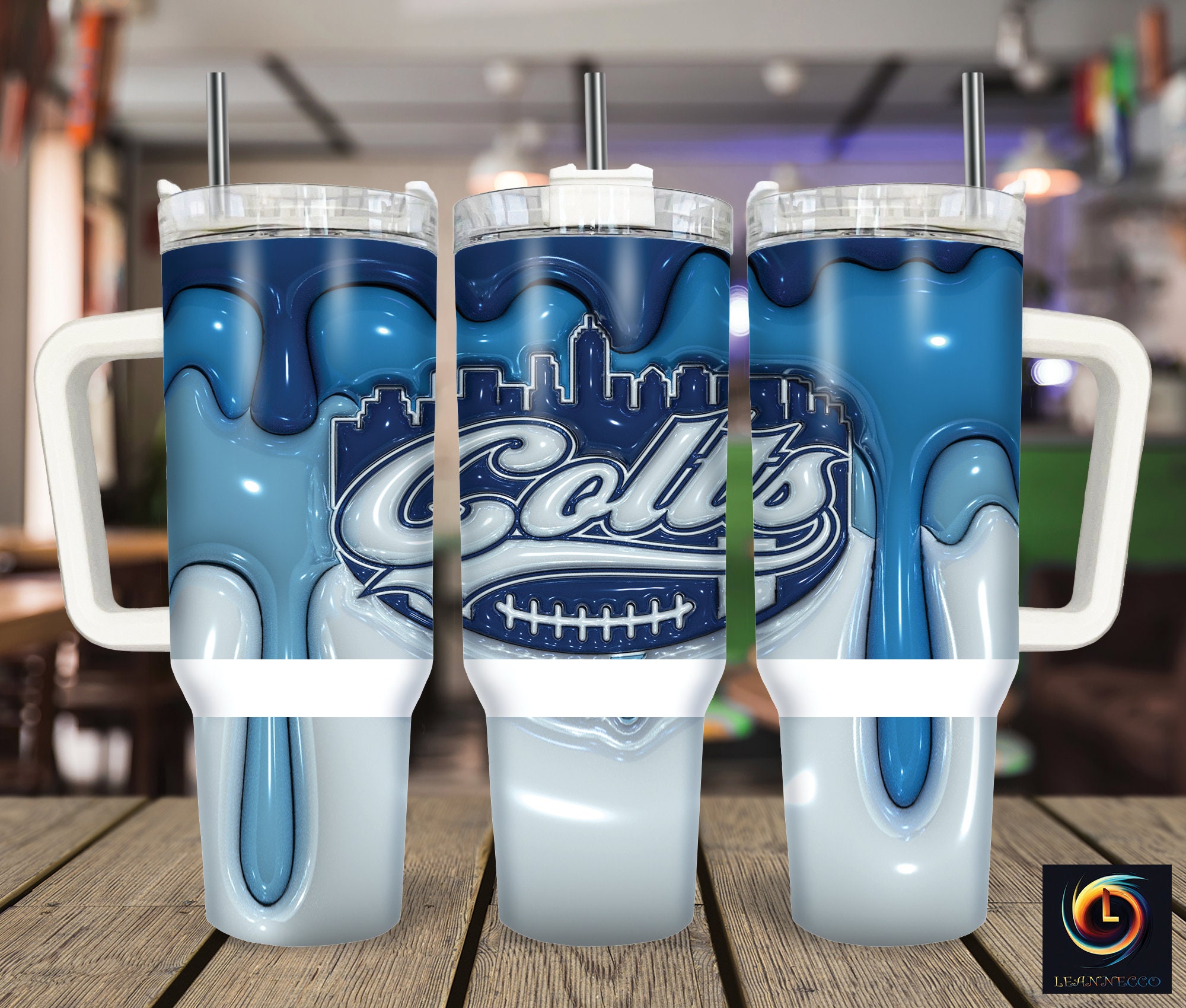 Colts Insulated Tumbler with Handle - Keep Drinks Hot or Cold in Style