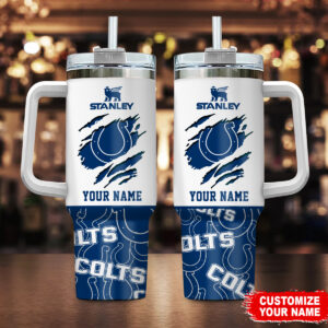 Customizable Stanley Tumbler - Personalized NFL Fan Gift with Handle & Straw