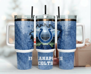 Stylish Insulated Tumbler with Handle - Perfect for Colts Fans