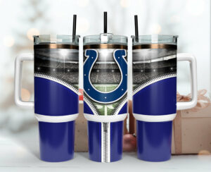 Sleek Football Stadium Tumbler with Handle - Ideal for Fans and Tailgates