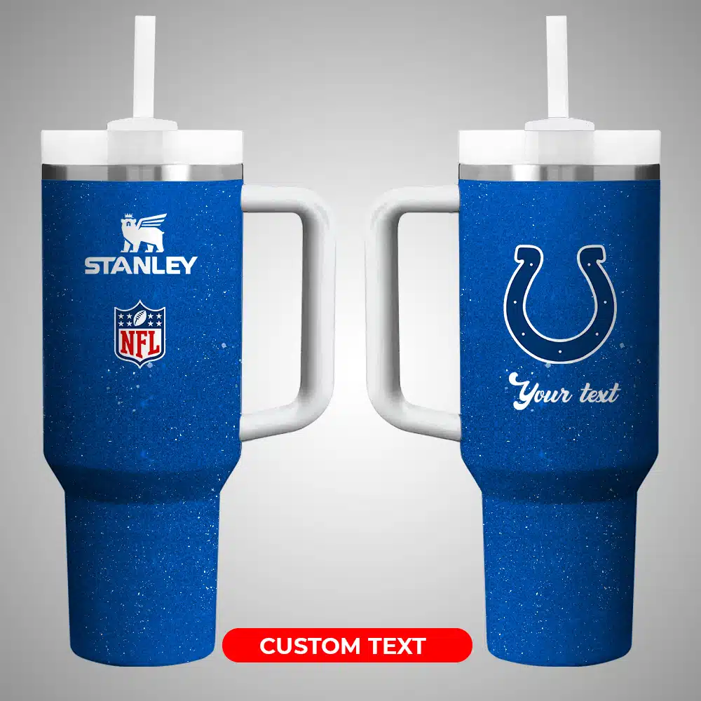 Personalized NFL Team Tumbler with Straw - Custom Text