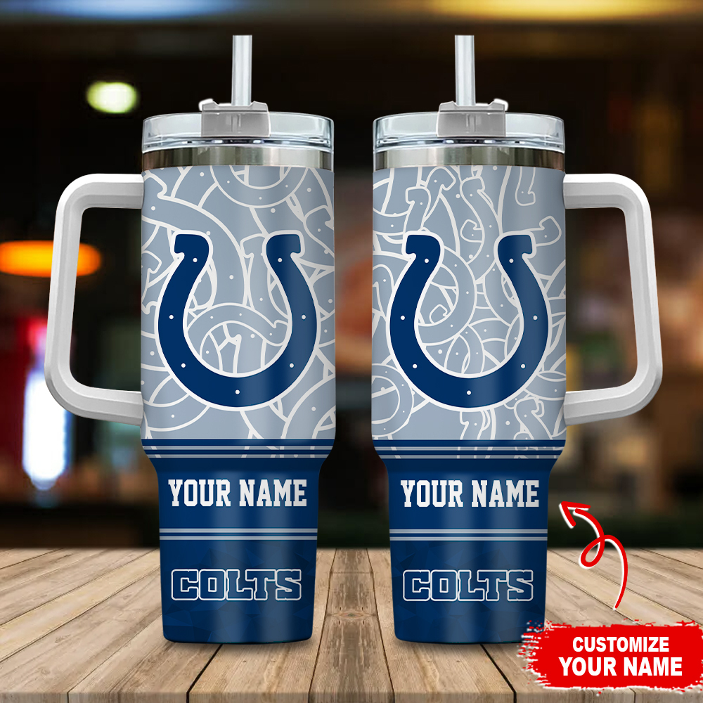 Customizable NFL Colts Tumbler Mug - Personalized Gift for Fans
