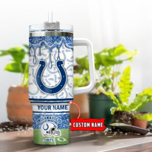 Custom Name Indianapolis Colts Tumbler - Personalized NFL Fan Gift
