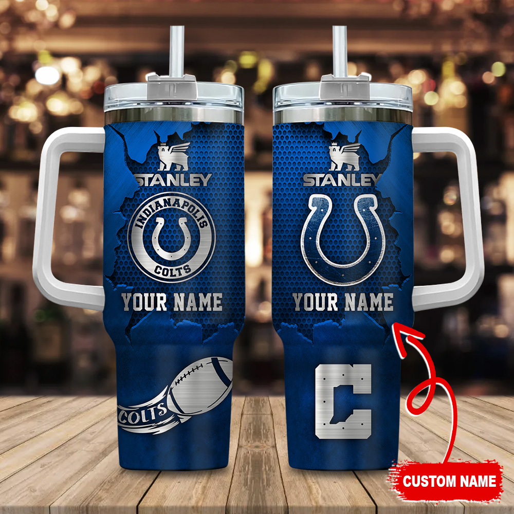 Custom Name Indianapolis Colts Tumbler - Personalized Football Fan Gift