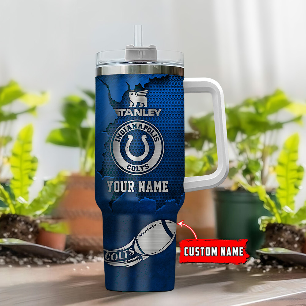 Custom Name Indianapolis Colts Tumbler - Personalized Football Fan Gift - Image 2