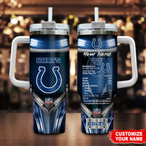 Personalized NFL Colts Fan Mug with Handle - Custom Name Stadium Design