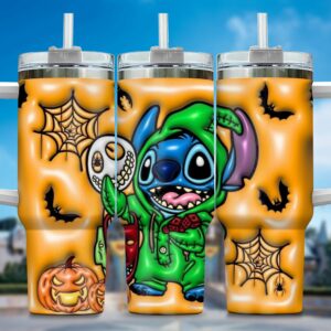 Spooky Halloween Character Tumbler - Insulated & Fun for Fall!