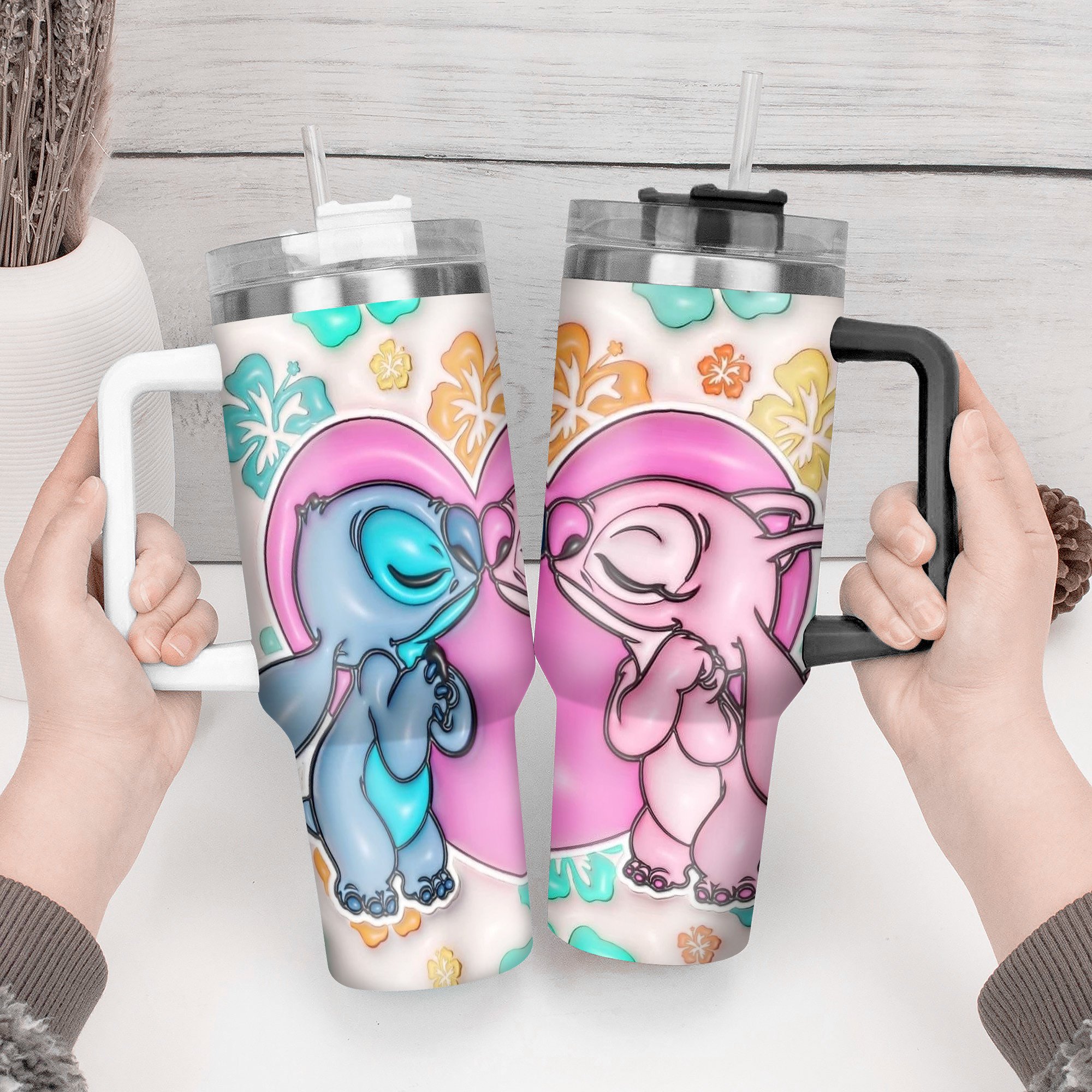 Cute Cartoon-Themed Insulated Tumbler with Straw - Perfect for On-the-Go - Image 2