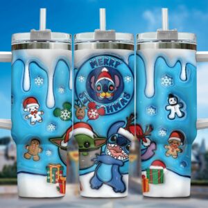 Festive Holiday Tumbler with Cute Characters - Perfect Christmas Gift!