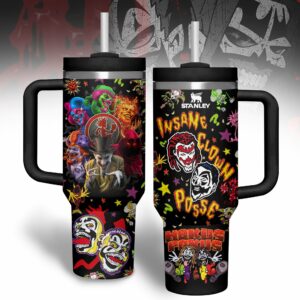 Insane Clown Posse Music Custom Stanley Quencher 40oz Stainless Steel Tumbler With Handle - Threewoofs