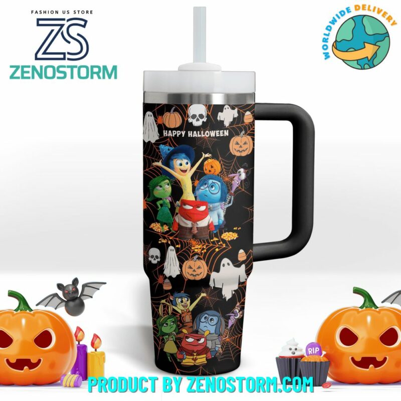 Inside Out Movies Custom Stanley Quencher 40oz Stainless Steel Tumbler With Handle - Threewoofs - Image 2