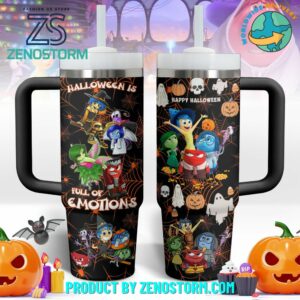 Inside Out Movies Custom Stanley Quencher 40oz Stainless Steel Tumbler With Handle - Threewoofs