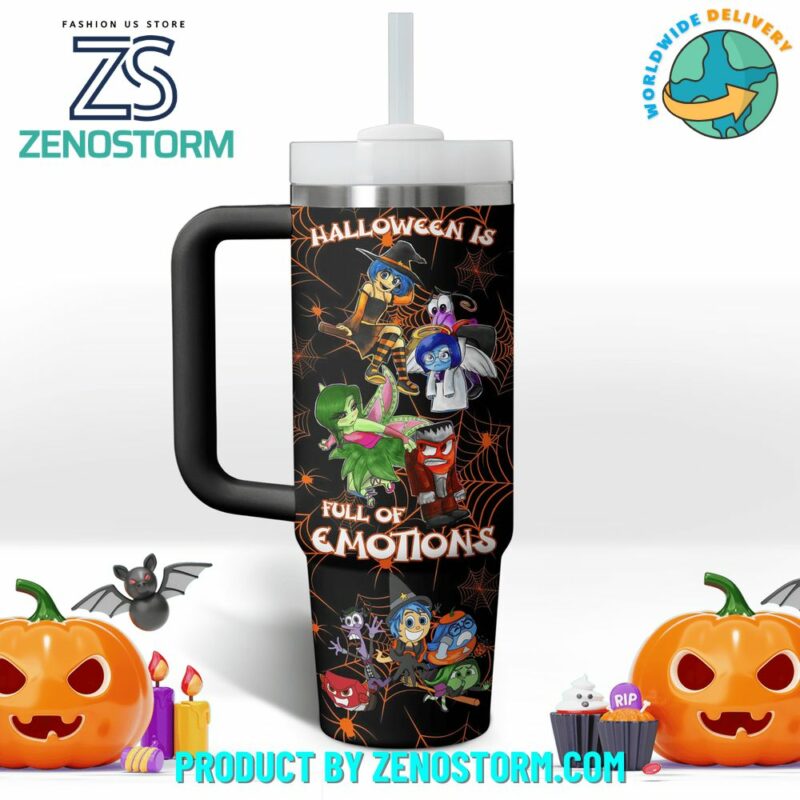 Inside Out Movies Custom Stanley Quencher 40oz Stainless Steel Tumbler With Handle - Threewoofs - Image 3