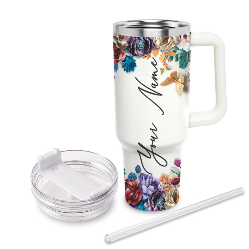 Jack and Sally The Nightmare Before Christmas Cartoon Custom Stanley Quencher 40oz Stainless Steel Tumbler With Handle - Threewoofs - Image 3