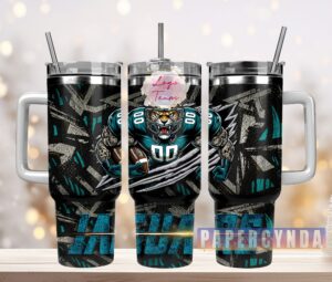 Sports Team Insulated Tumbler - Double Wall Travel Mug with Straw & Handle