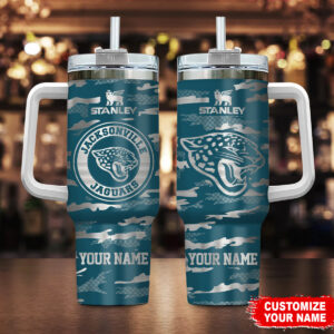 Custom Jacksonville Jaguars Insulated Tumbler with Handle - Personalized Gift
