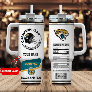 Customizable Champion Claw Jaguars Tumbler - Personalized Fan Mug with Handle