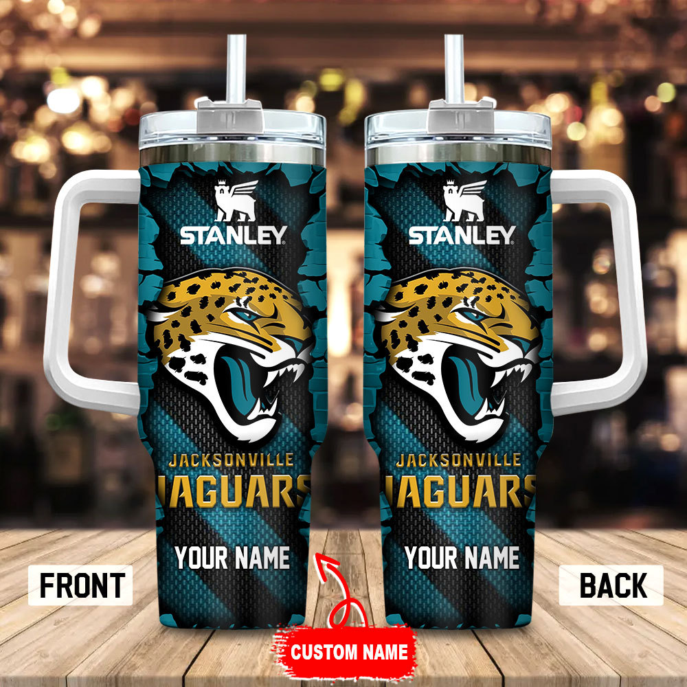 Custom Name Stanley Jaguars Tumbler - Personalized Insulated Mug