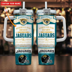 Custom Jacksonville Jaguars Tumbler - Personalized NFL Fan Gift