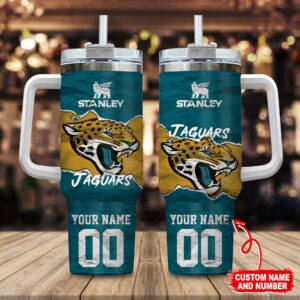 Custom Jaguars Tumbler - Personalized Name & Number - 40oz Insulated