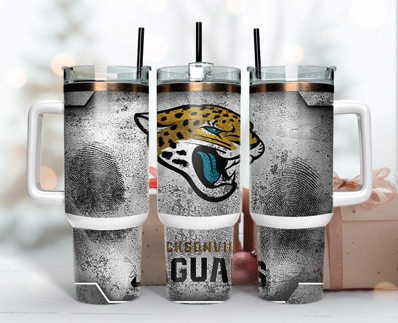 Personalized Jacksonville Jaguars Tumbler – Stylish NFL Fan Mug with Handle & Straw