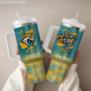Personalized Jaguars Tumbler - Custom Name Sports Fan Gift
