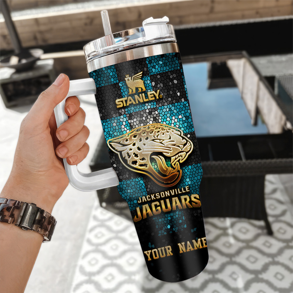 Custom Name Jacksonville Jaguars Tumbler - Personalized NFL Fan Gift - Image 3