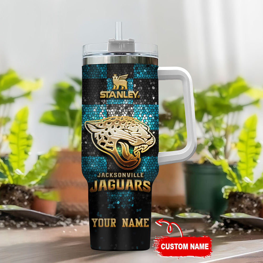 Custom Name Jacksonville Jaguars Tumbler - Personalized NFL Fan Gift - Image 2